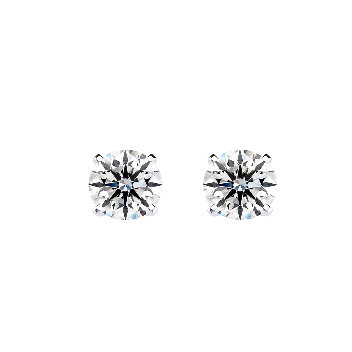 1 1/4 Carat Lab Grown Diamond Stud Earrings In 14K White Gold