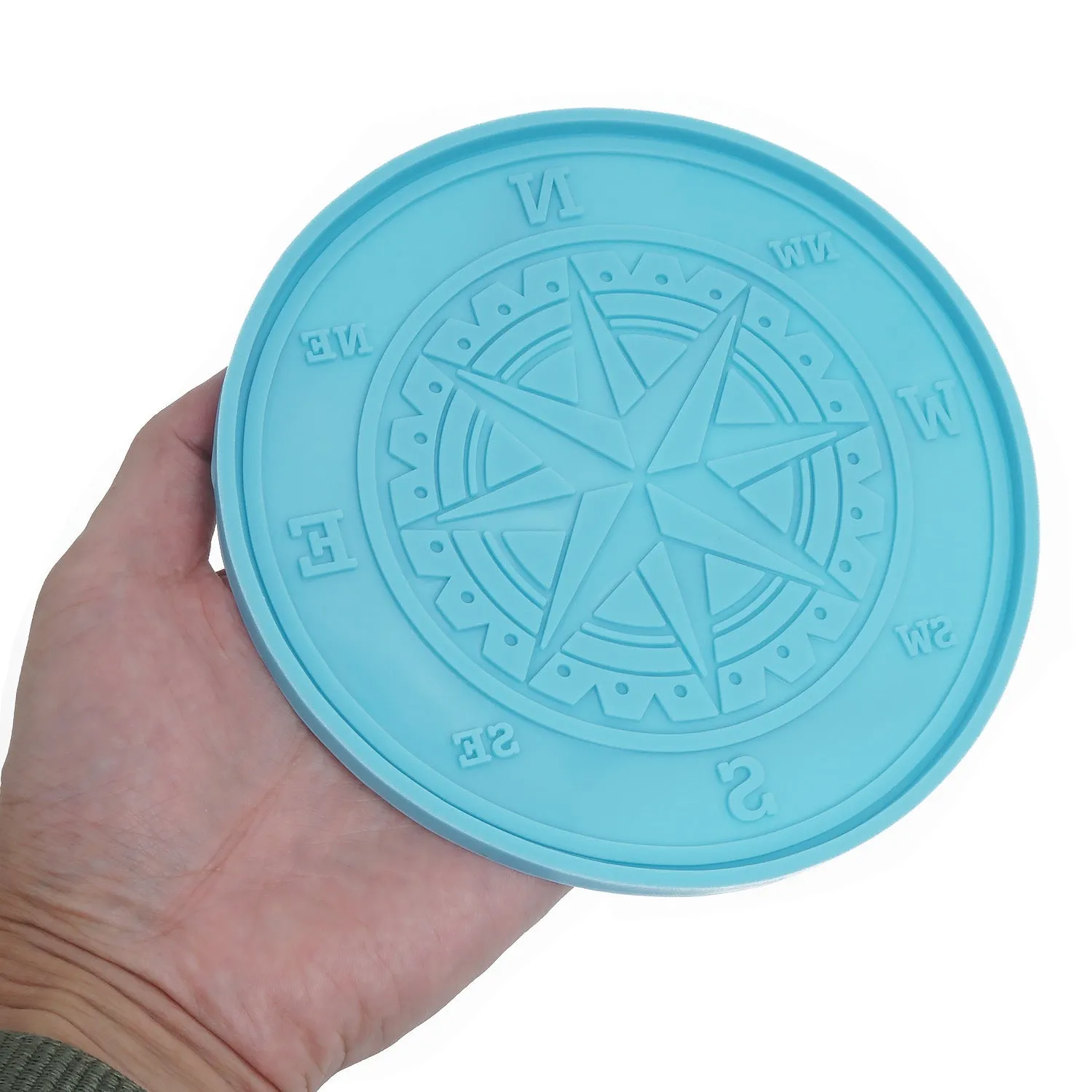 1 piece Silicone Compass Mat Mold DIY Coaster Mold Shiny Resin Mold For Home Decoration 10385850