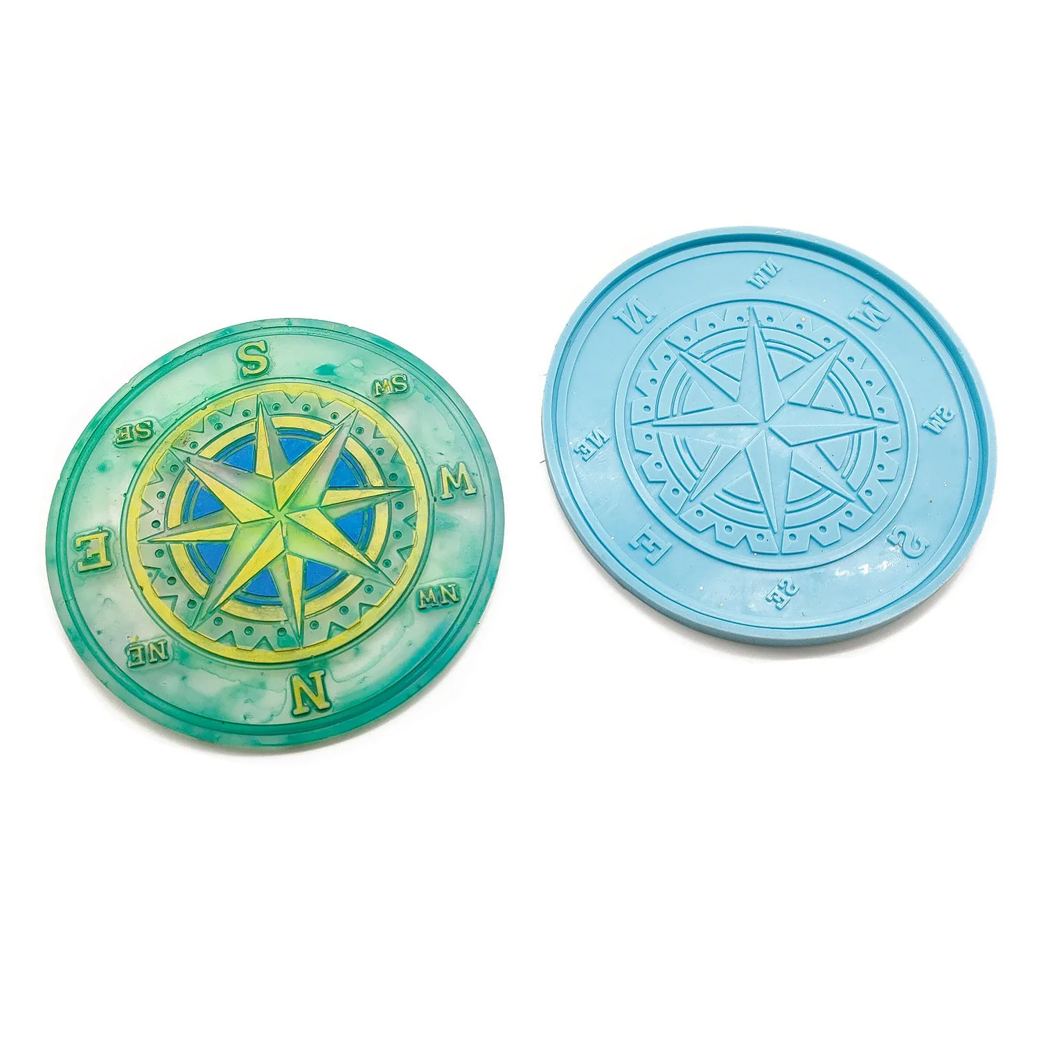 1 piece Silicone Compass Mat Mold DIY Coaster Mold Shiny Resin Mold For Home Decoration 10385850