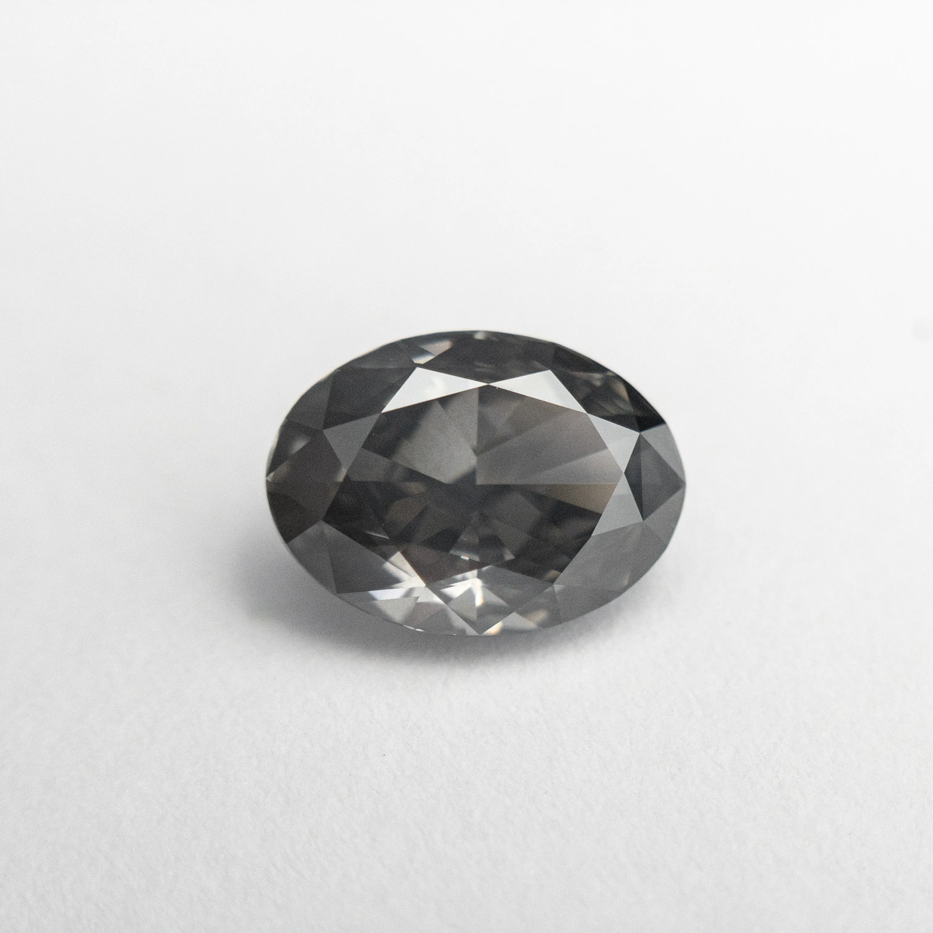 1.55ct 8.56x6.22x3.78mm GIA I1 Fancy Grey Oval Brilliant 19266-01