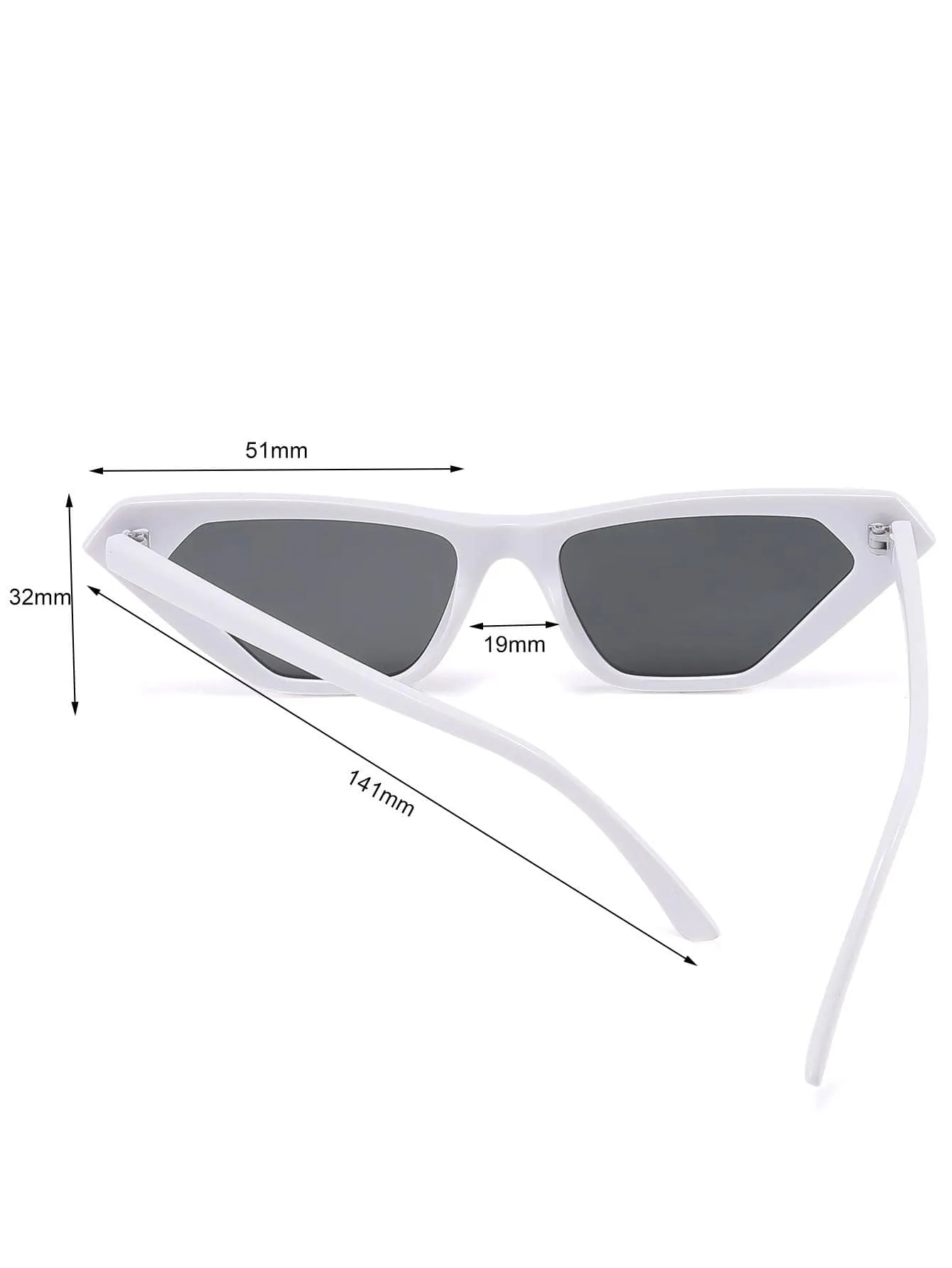 1pair Unisex Cat Eye Frame Fashionable Sunglasses For Daily Decoration