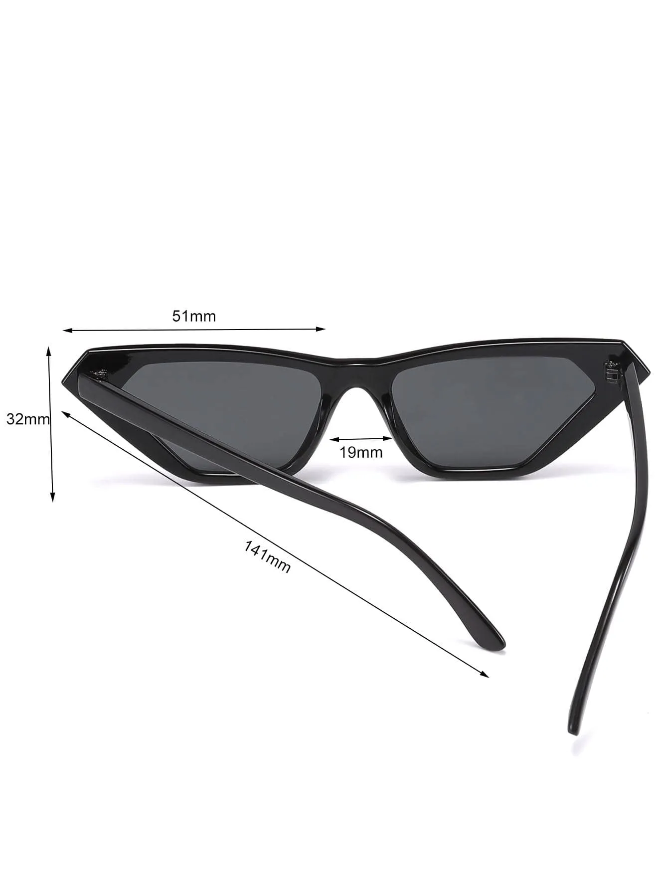 1pair Unisex Cat Eye Frame Fashionable Sunglasses For Daily Decoration