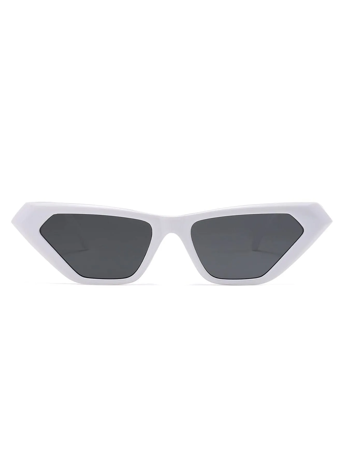 1pair Unisex Cat Eye Frame Fashionable Sunglasses For Daily Decoration