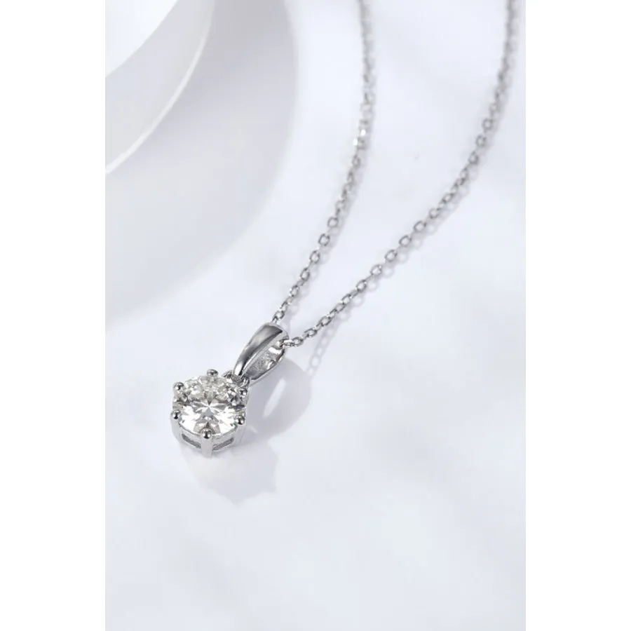 2 Carat 6-Prong Moissanite Pendant Necklace