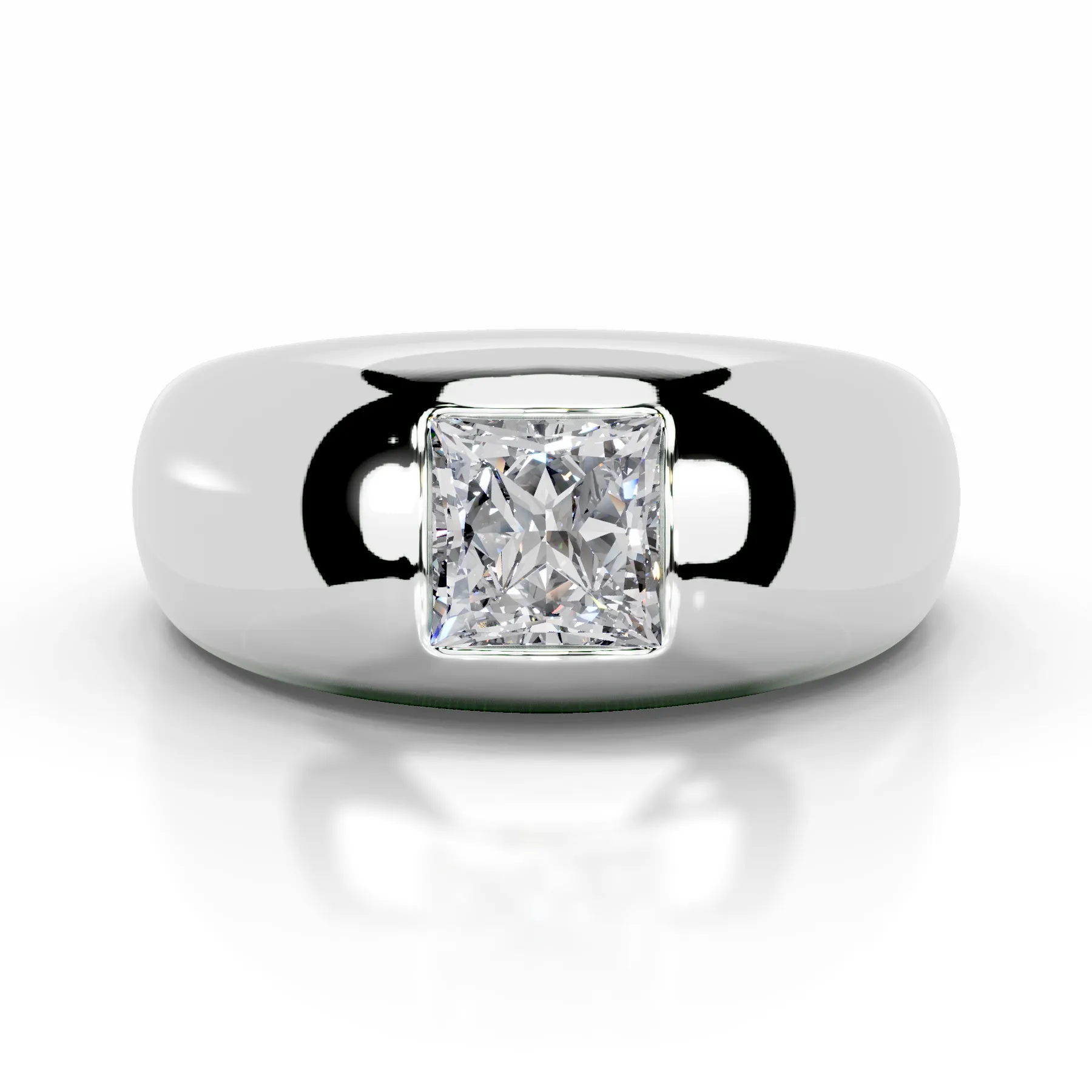 Aaliyah Diamond Engagement Ring   (1 Carat) -18K White Gold