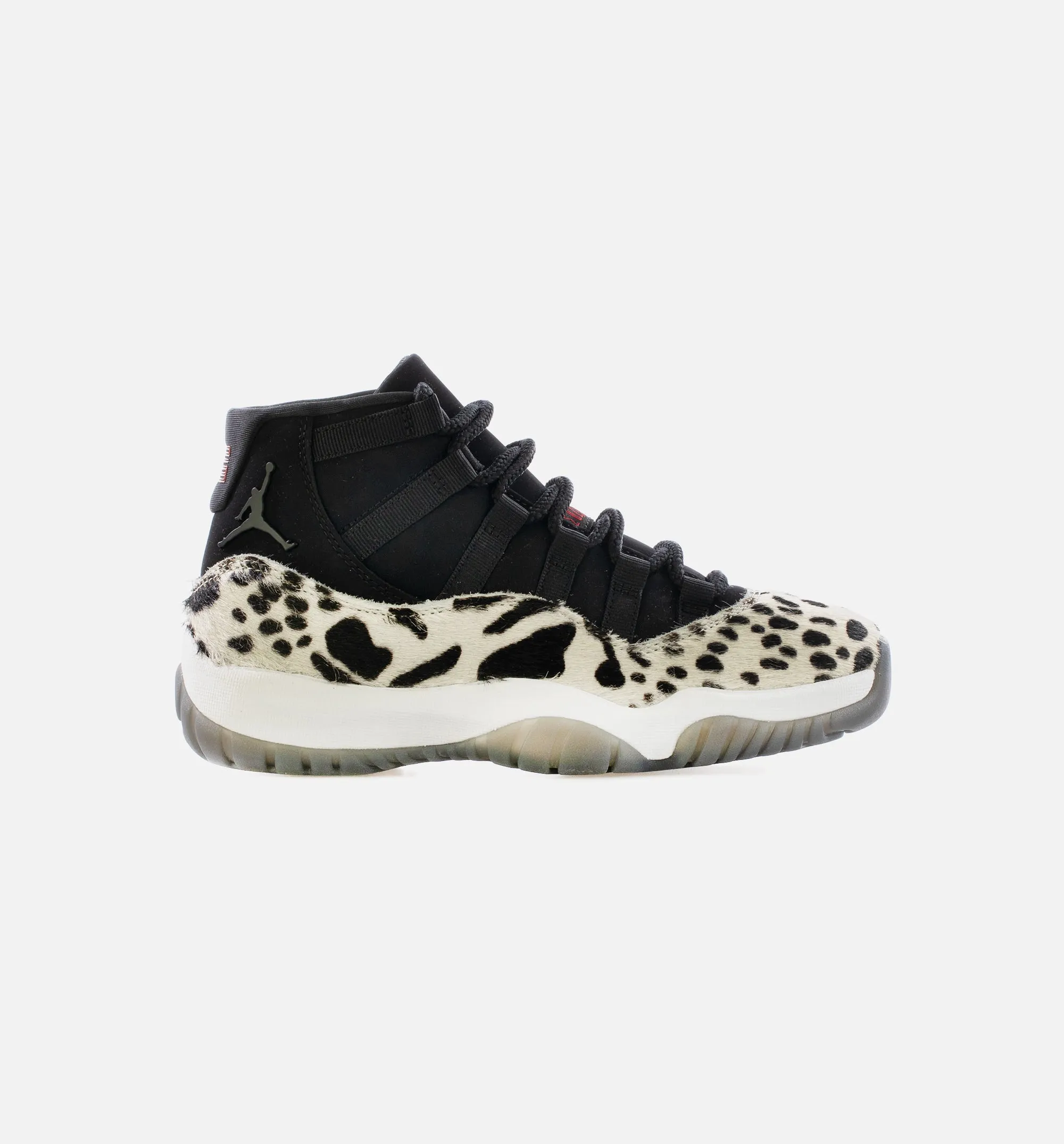 Air Jordan 11 Retro Black and White Womens Lifestyle Shoe - Black/Sail/White/Gym Red Free Shipping