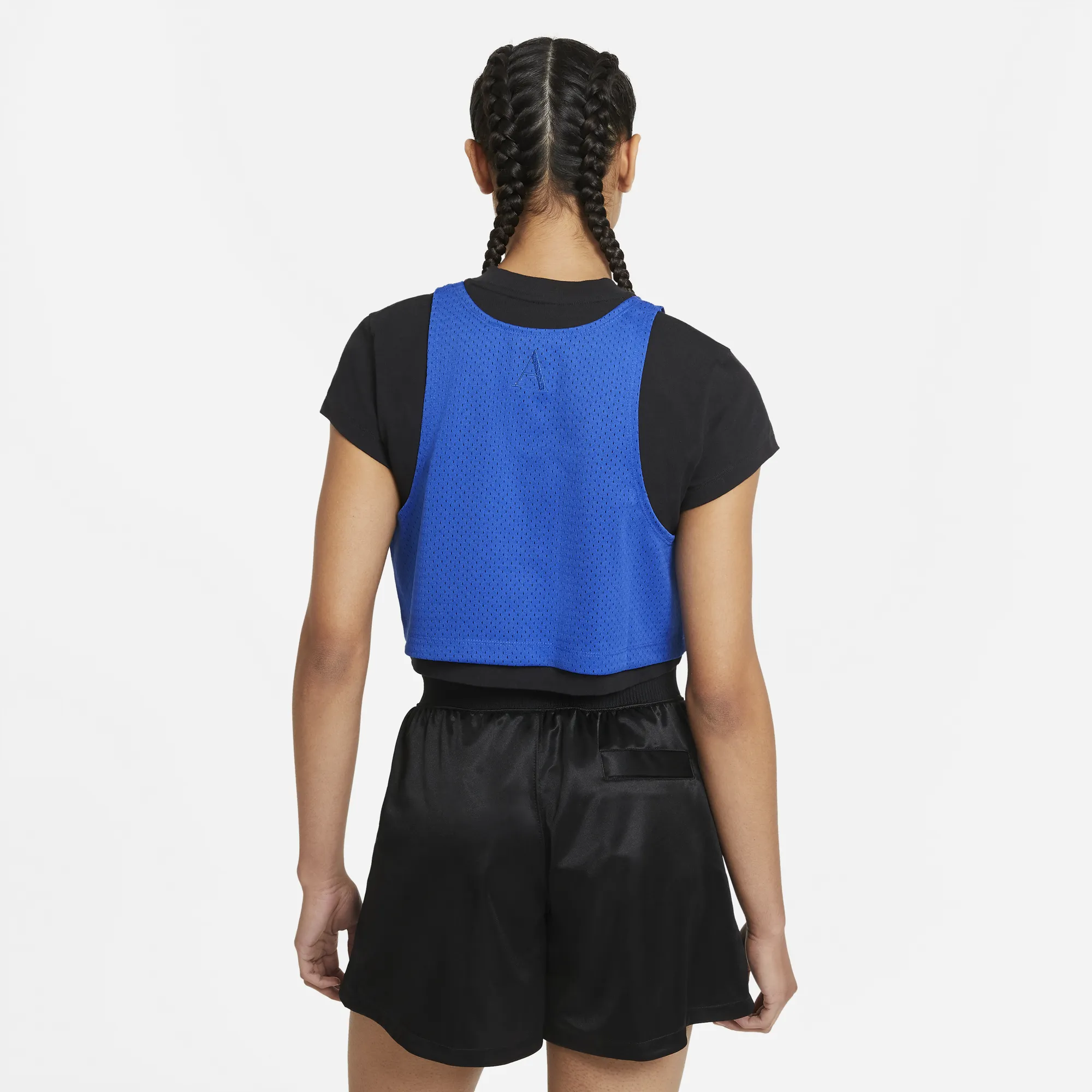 Air Jordan x Aleali May Womens Layered Top 'Black Game Royal'