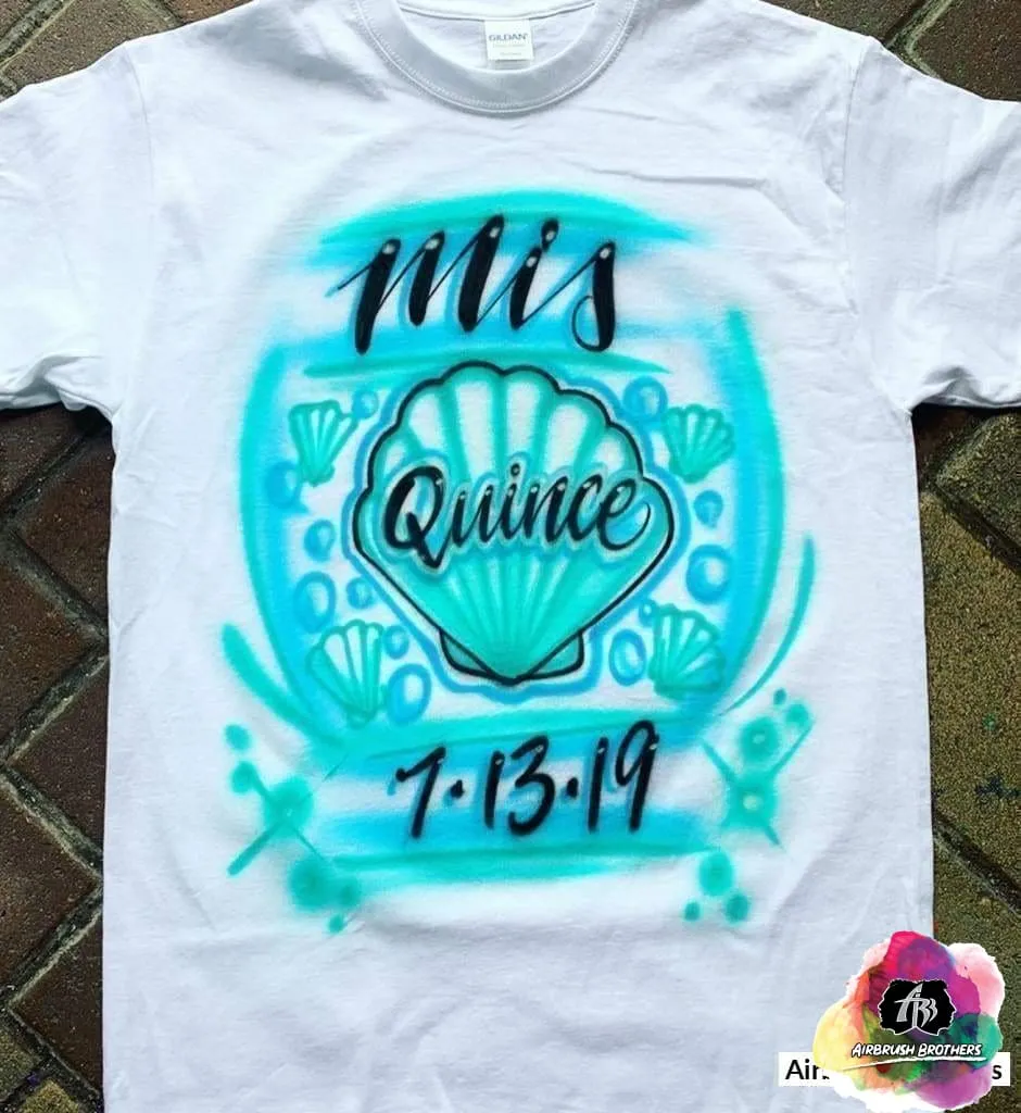 Airbrush Mis Quince Under The Sea Shirt Design