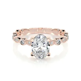 Amelia Lab Grown Diamond Ring -14K Rose Gold