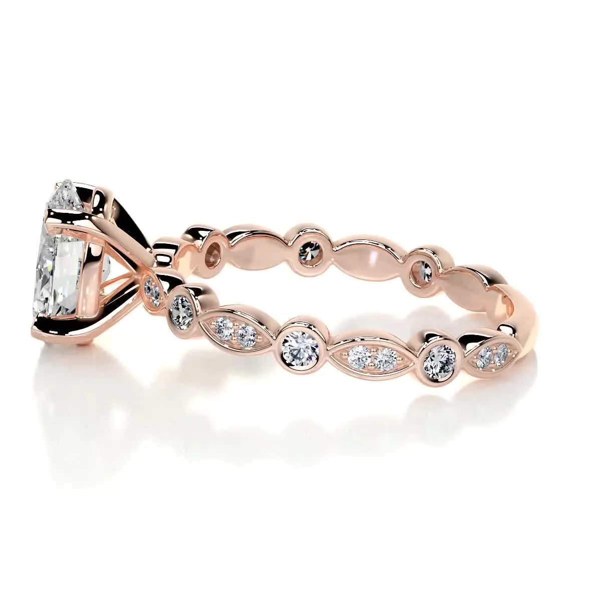 Amelia Lab Grown Diamond Ring -14K Rose Gold