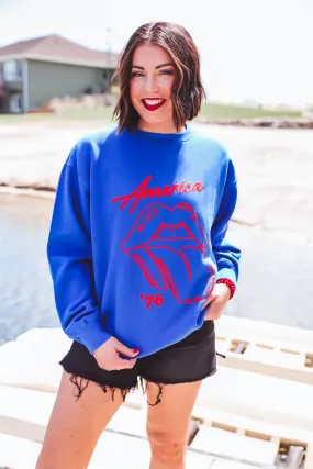 America Lips Crewneck