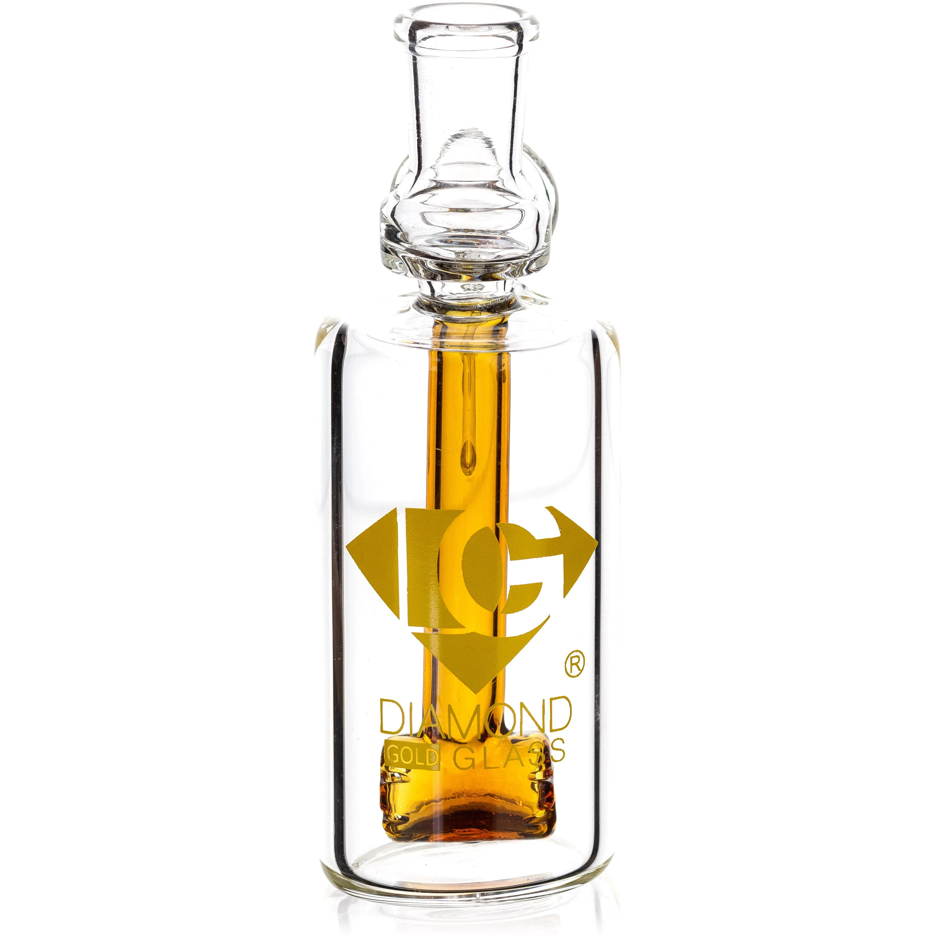 Ash Catcher w/ 14mm Joint, 45 Angle Hammerhead Perc, by Diamond Glass