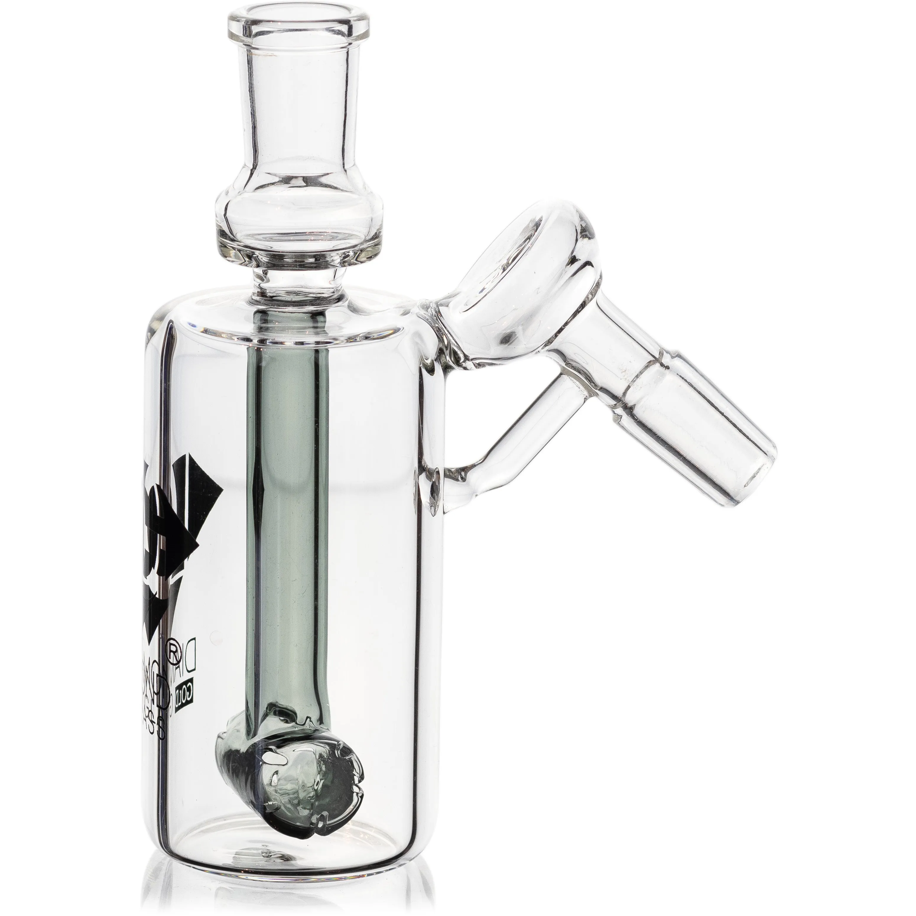 Ash Catcher w/ 14mm Joint, 45 Angle Hammerhead Perc, by Diamond Glass