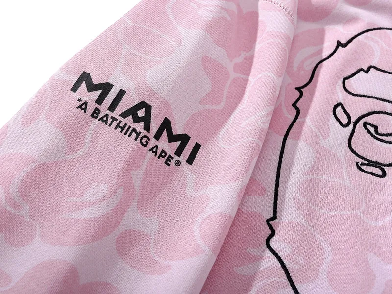 BAPE x Inter Miami CF Camo Pullover Hoodie Pink