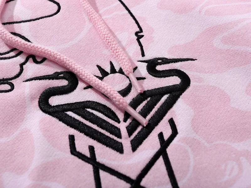 BAPE x Inter Miami CF Camo Pullover Hoodie Pink