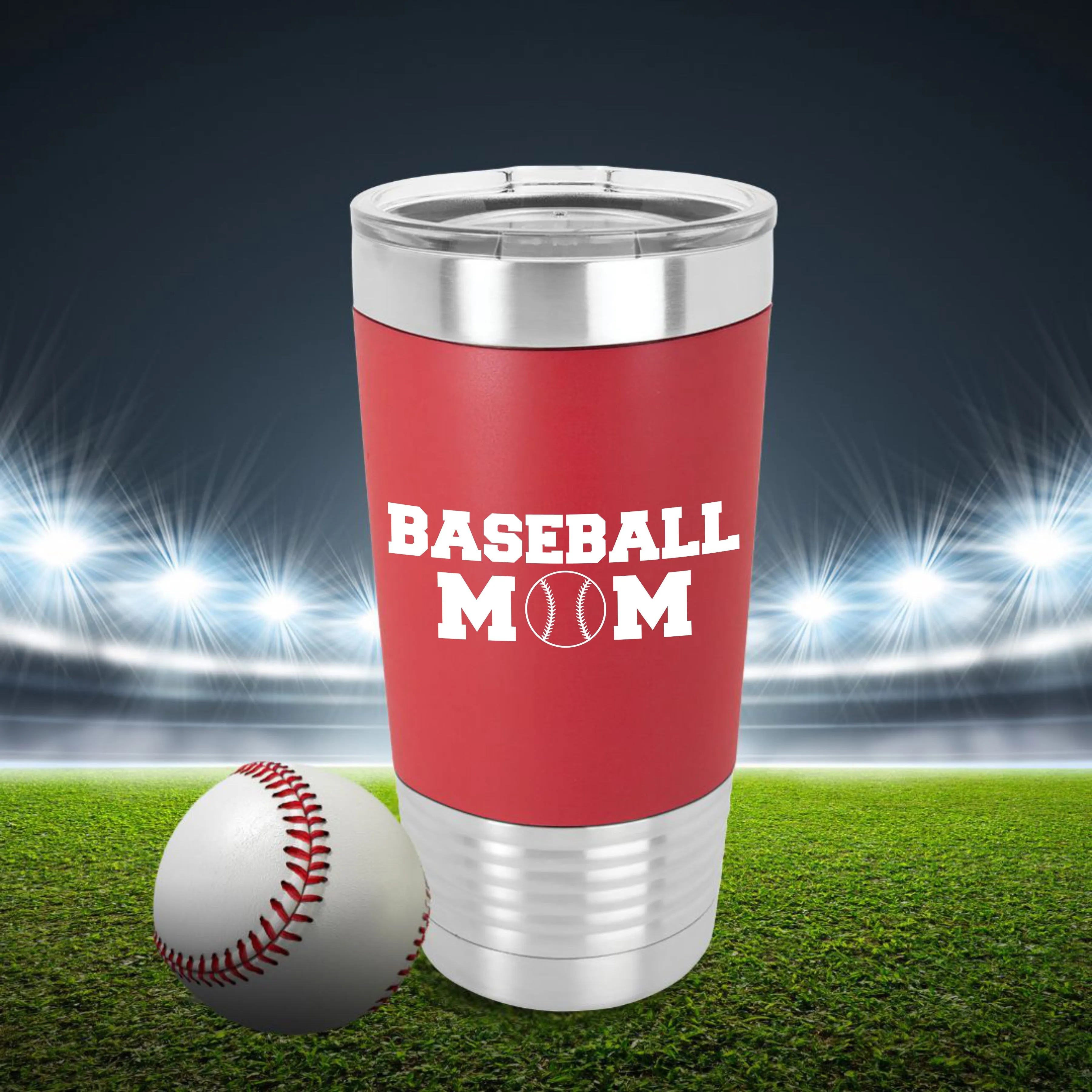 Baseball Mom Laser Engraved Tumbler | Personalized Stainless Steel Tumblers