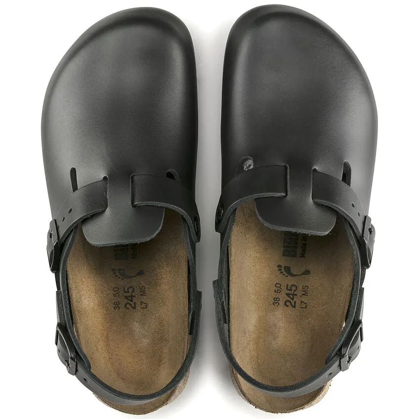 Birkenstock UNISEX Tokio Super Grip Leather (Black - Wide Fit)