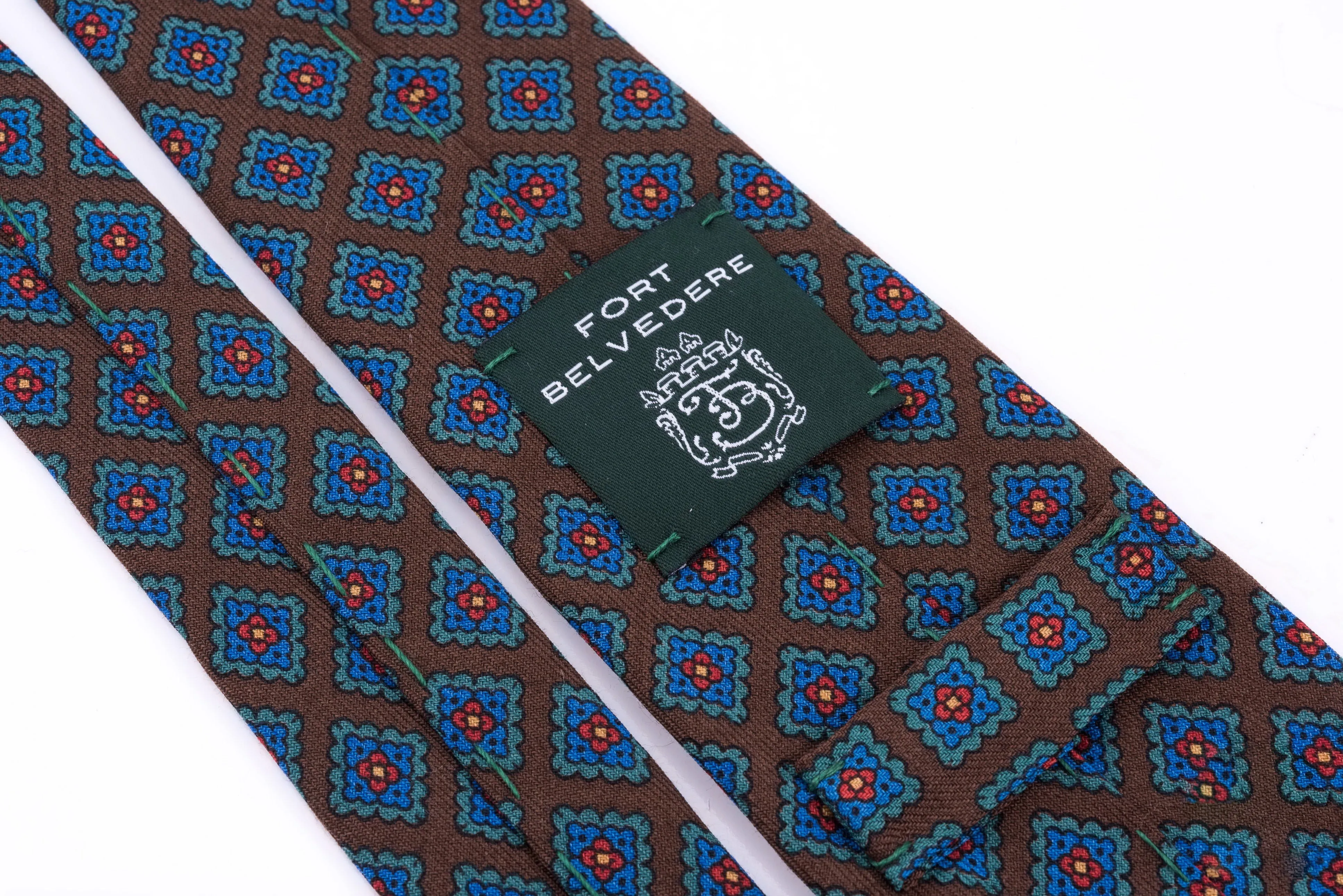 Brown Diamond Wool Challis Tie