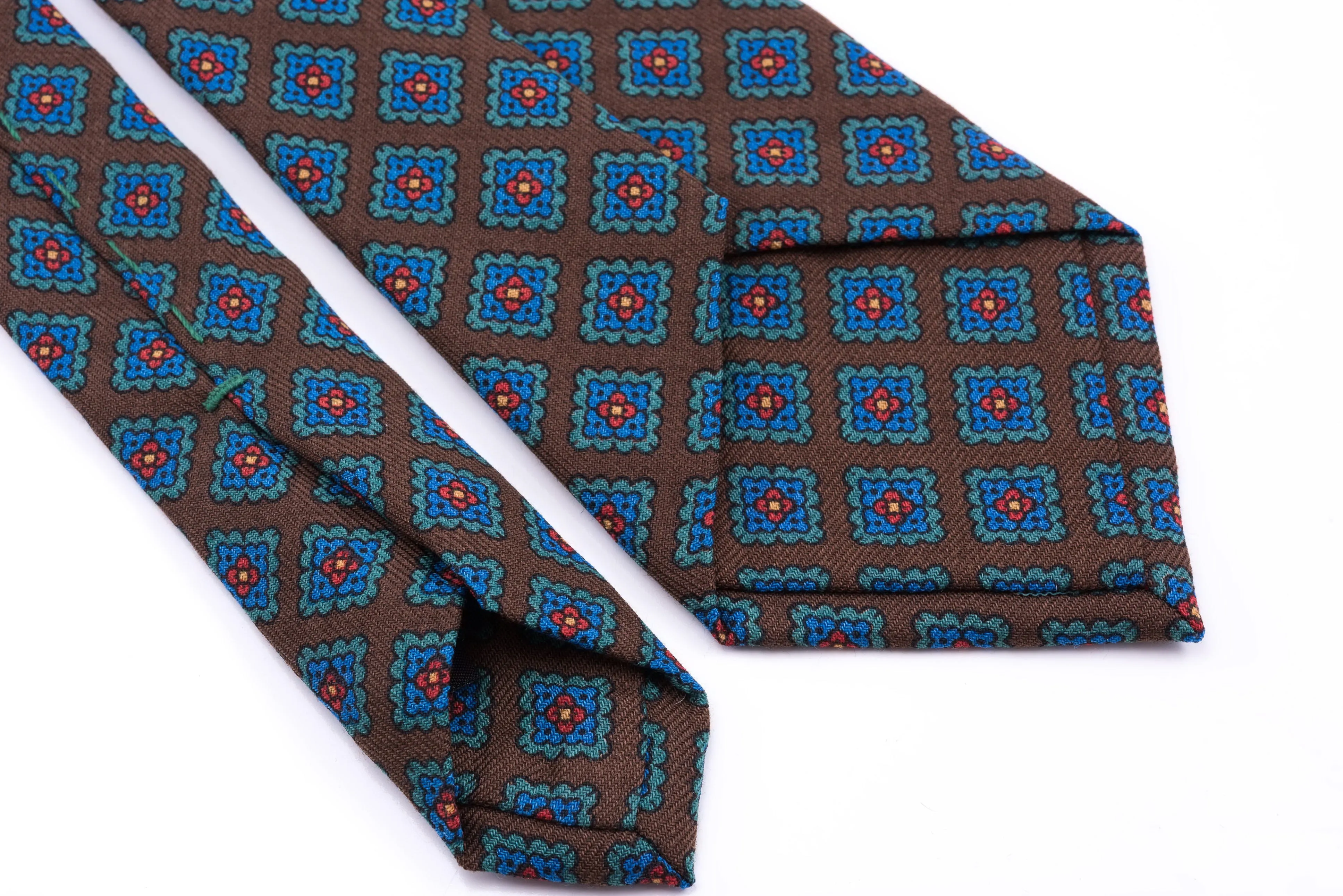 Brown Diamond Wool Challis Tie