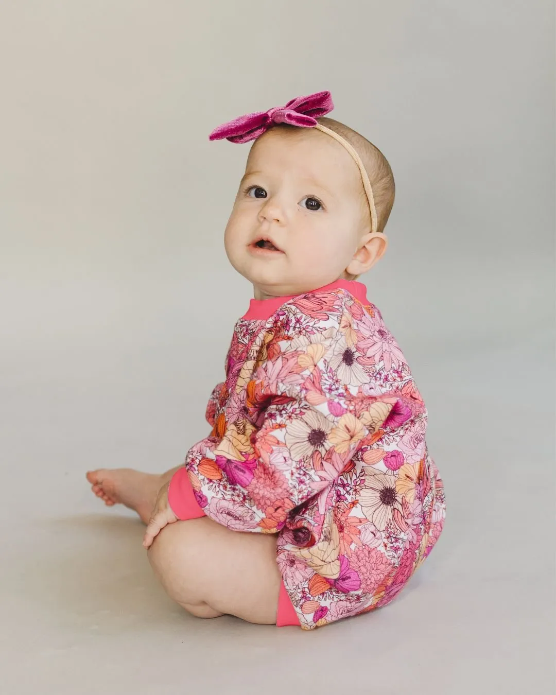 Bubble Romper | Pink Flowers