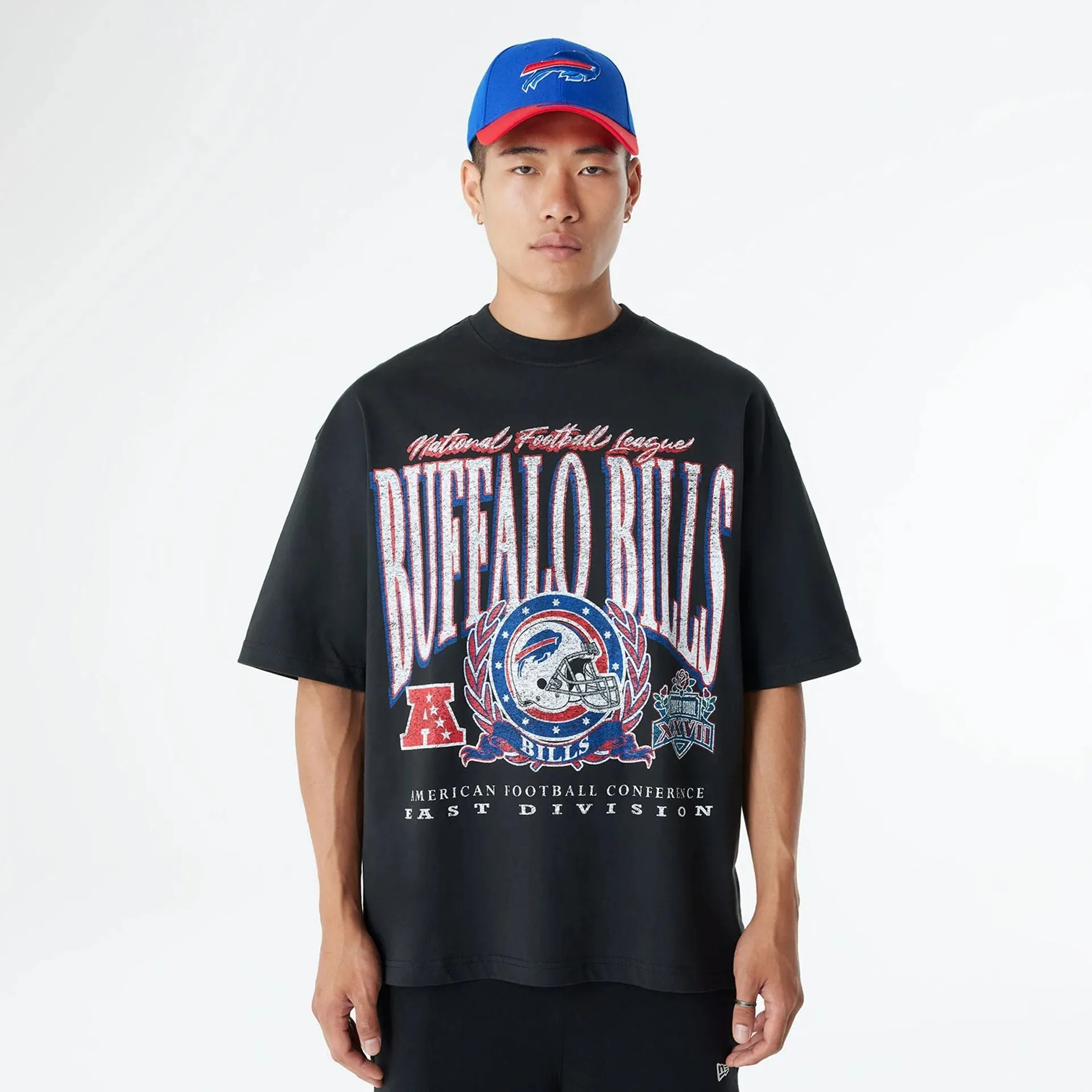 Buffalo Bills Oversized Essential Black Oversized T-Shirt