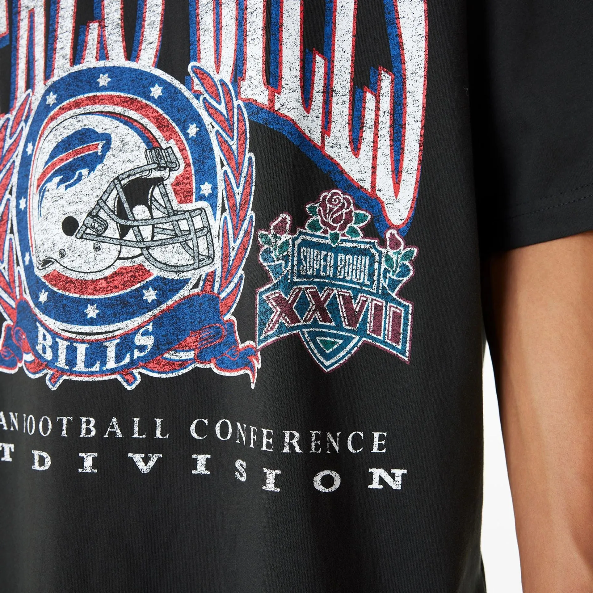 Buffalo Bills Oversized Essential Black Oversized T-Shirt