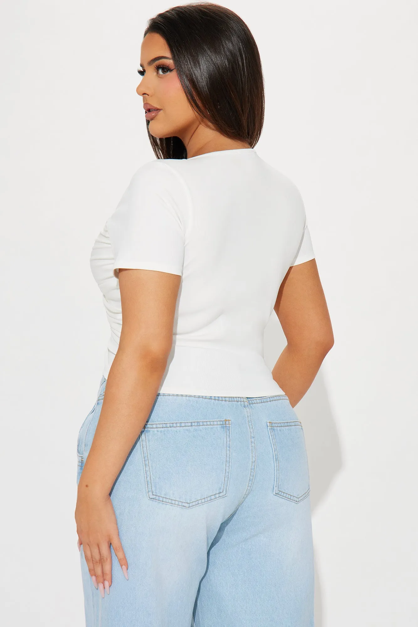 Call Back Twist Front Top - Ivory