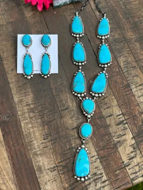 Campitos Turquoise Lariat Set- #1