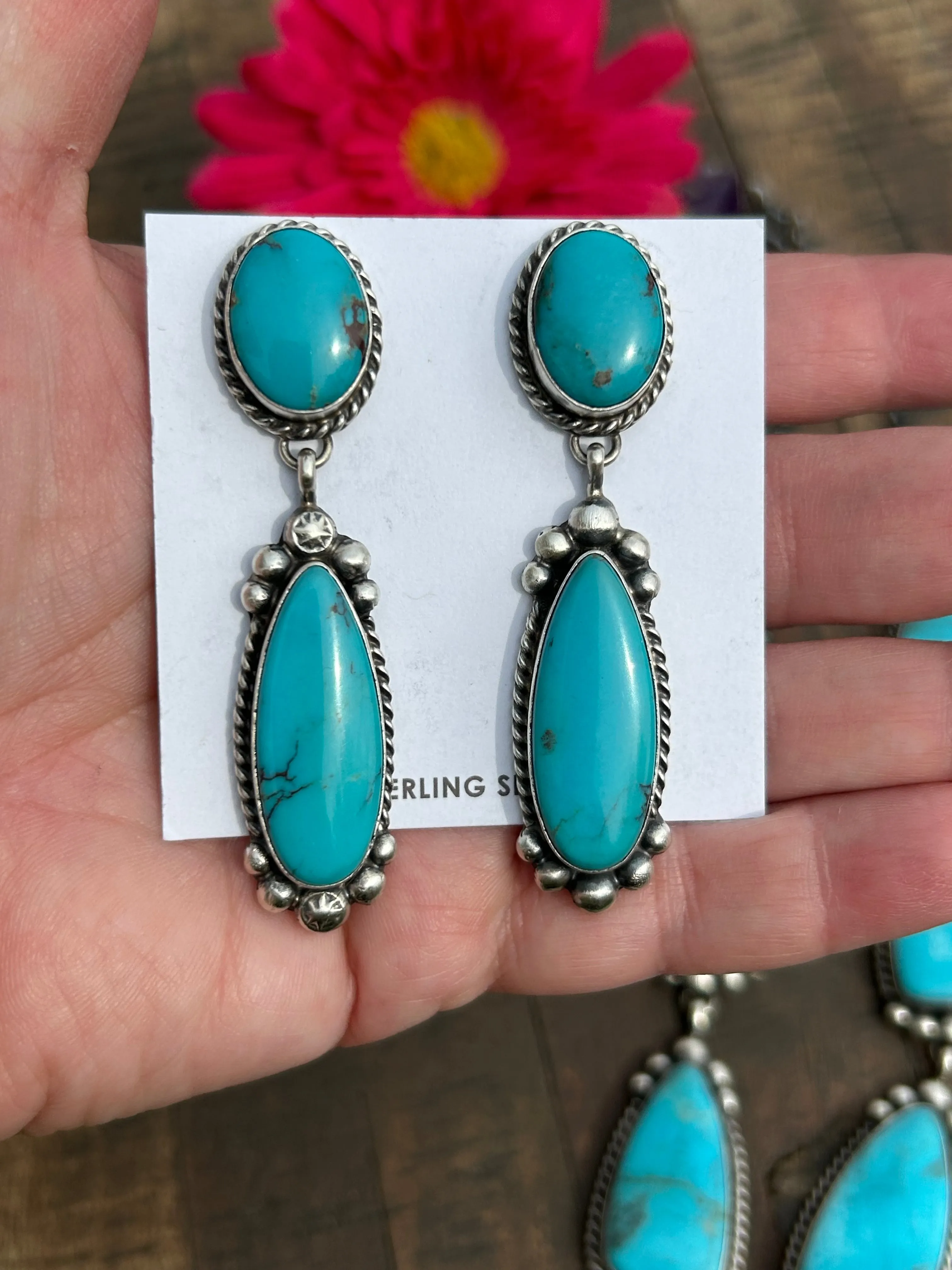 Campitos Turquoise Lariat Set- #1