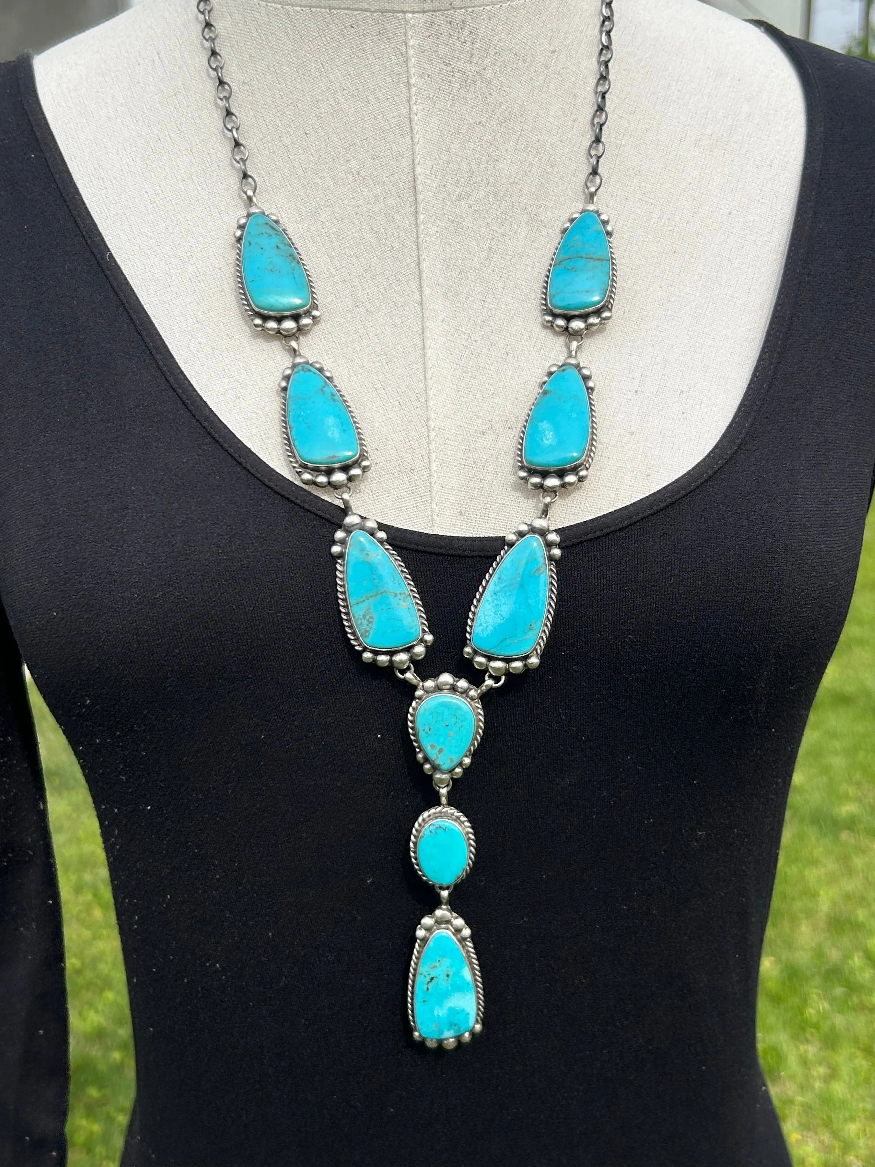 Campitos Turquoise Lariat Set- #1