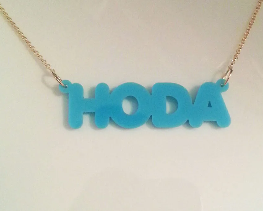 Capital Acrylic Nameplate Necklace