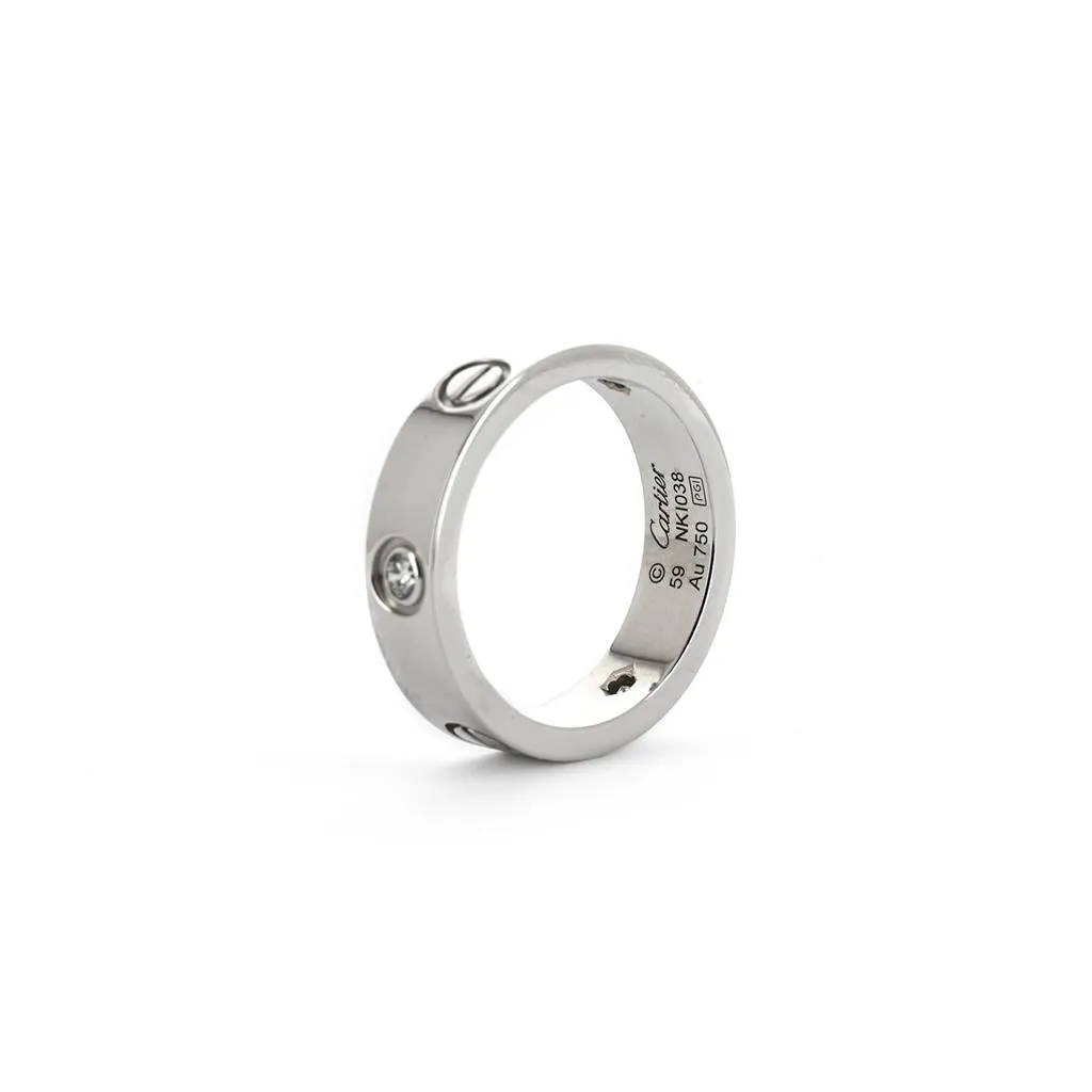 Cartier LOVE 0.22ctw Diamond White Gold Band Ring