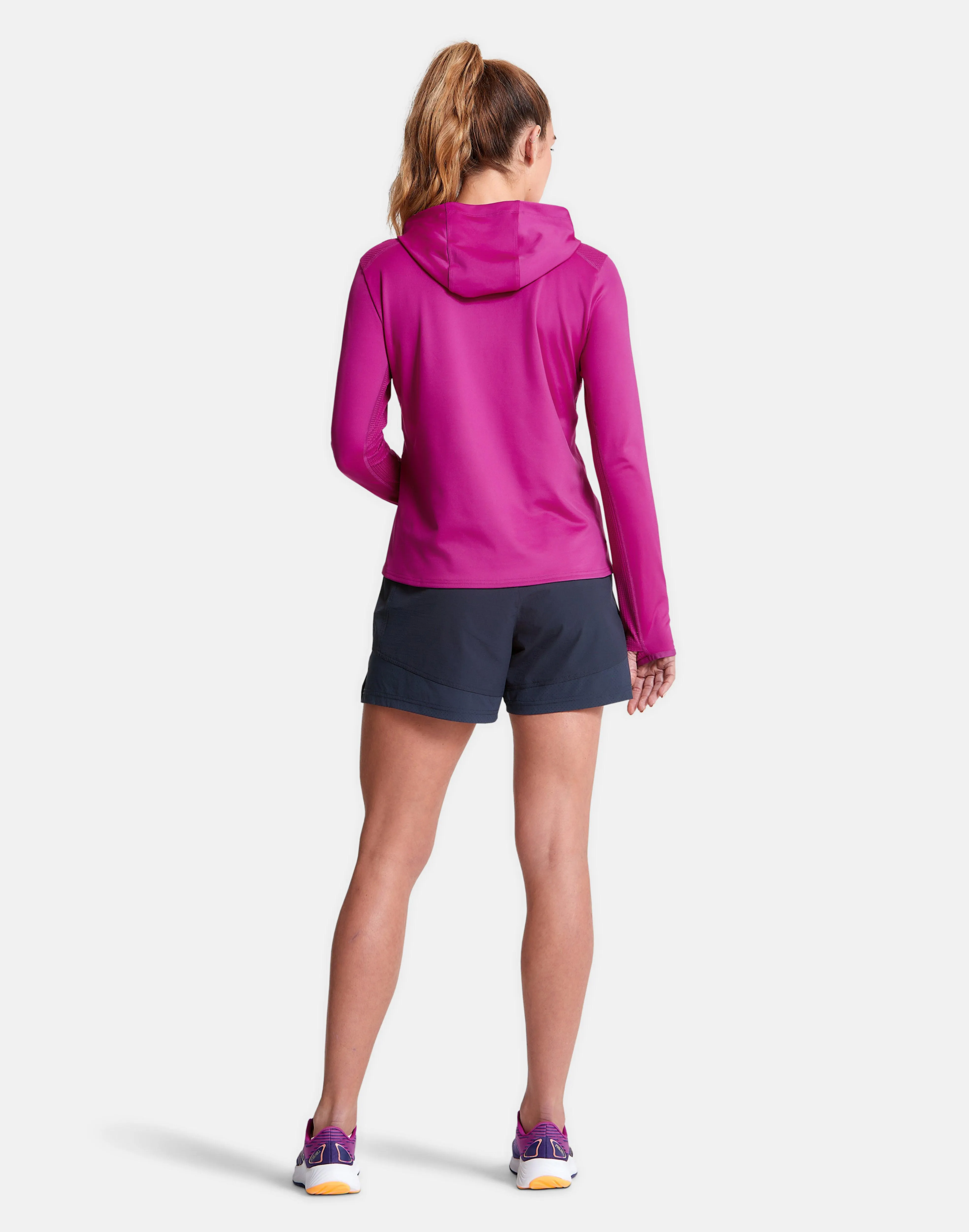 Celero Hooded Long Sleeve in Party Plum