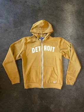 Detroit Classic Tri-Blend Zip Hoodie / White   Heather Mustard / Unisex