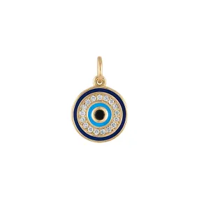 Diamond and Gold Evil Eye Pendant