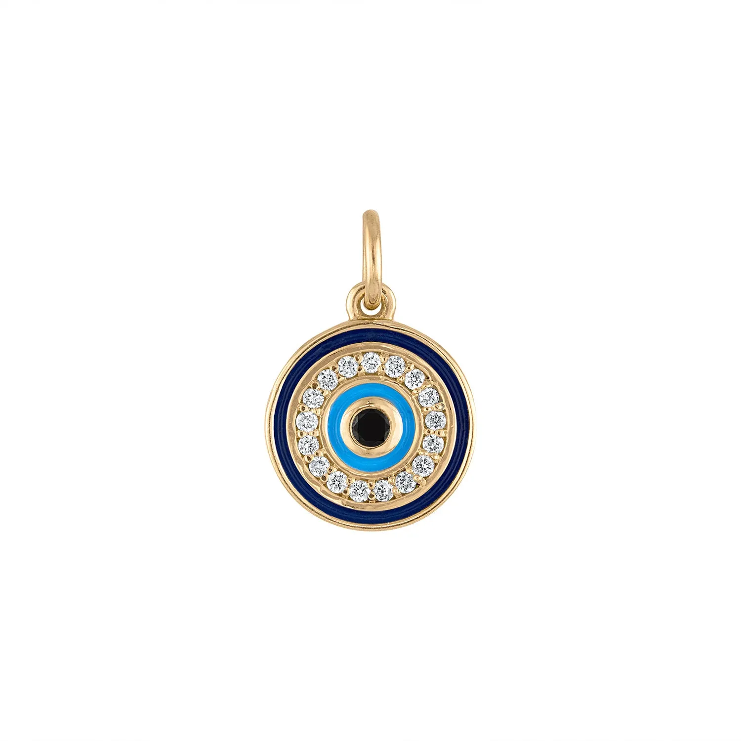 Diamond and Gold Evil Eye Pendant