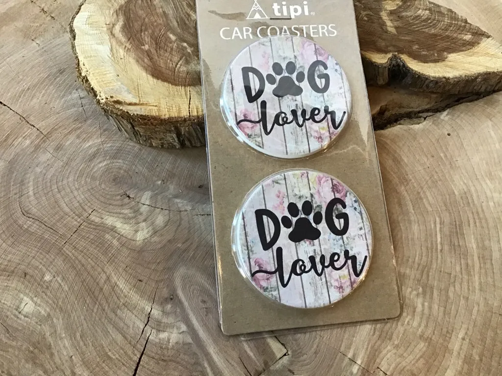 Dog Lover Car Coaster Set