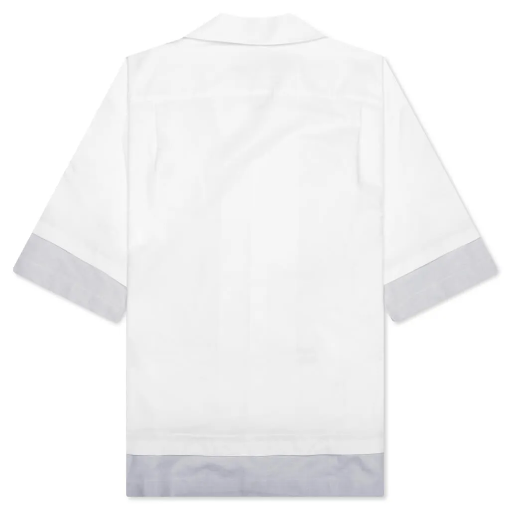 Double Layer Short Sleeve Shirt - White