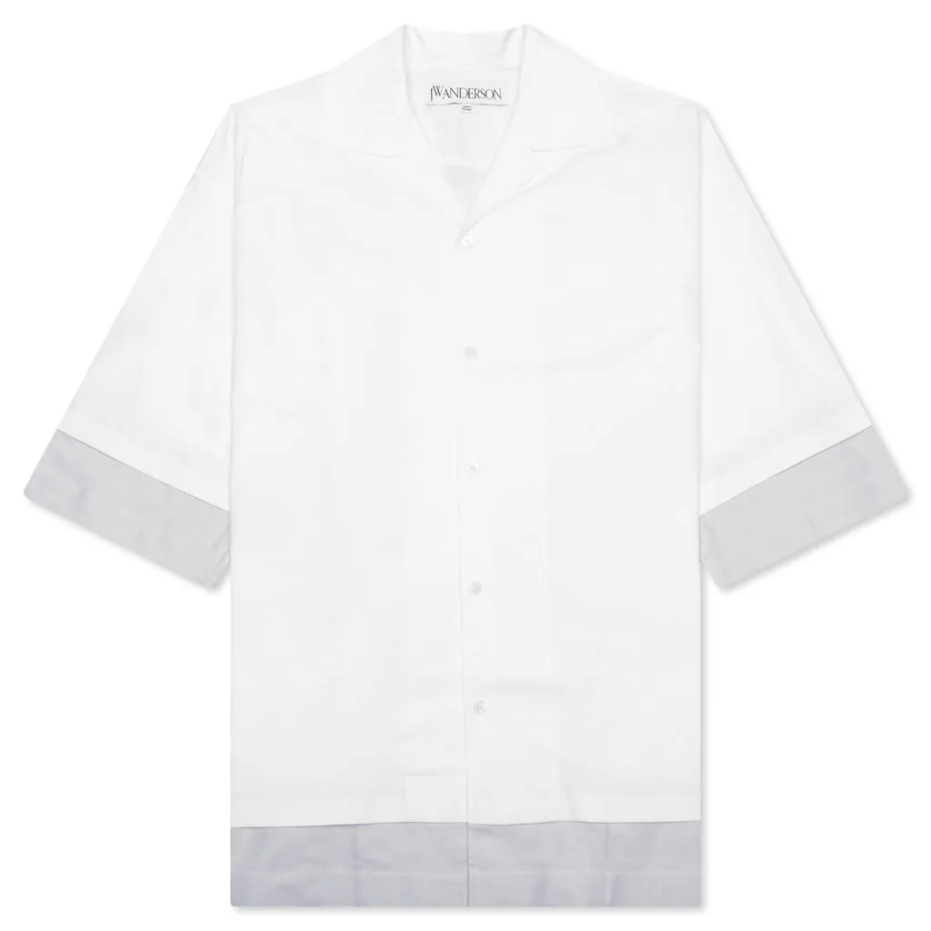 Double Layer Short Sleeve Shirt - White