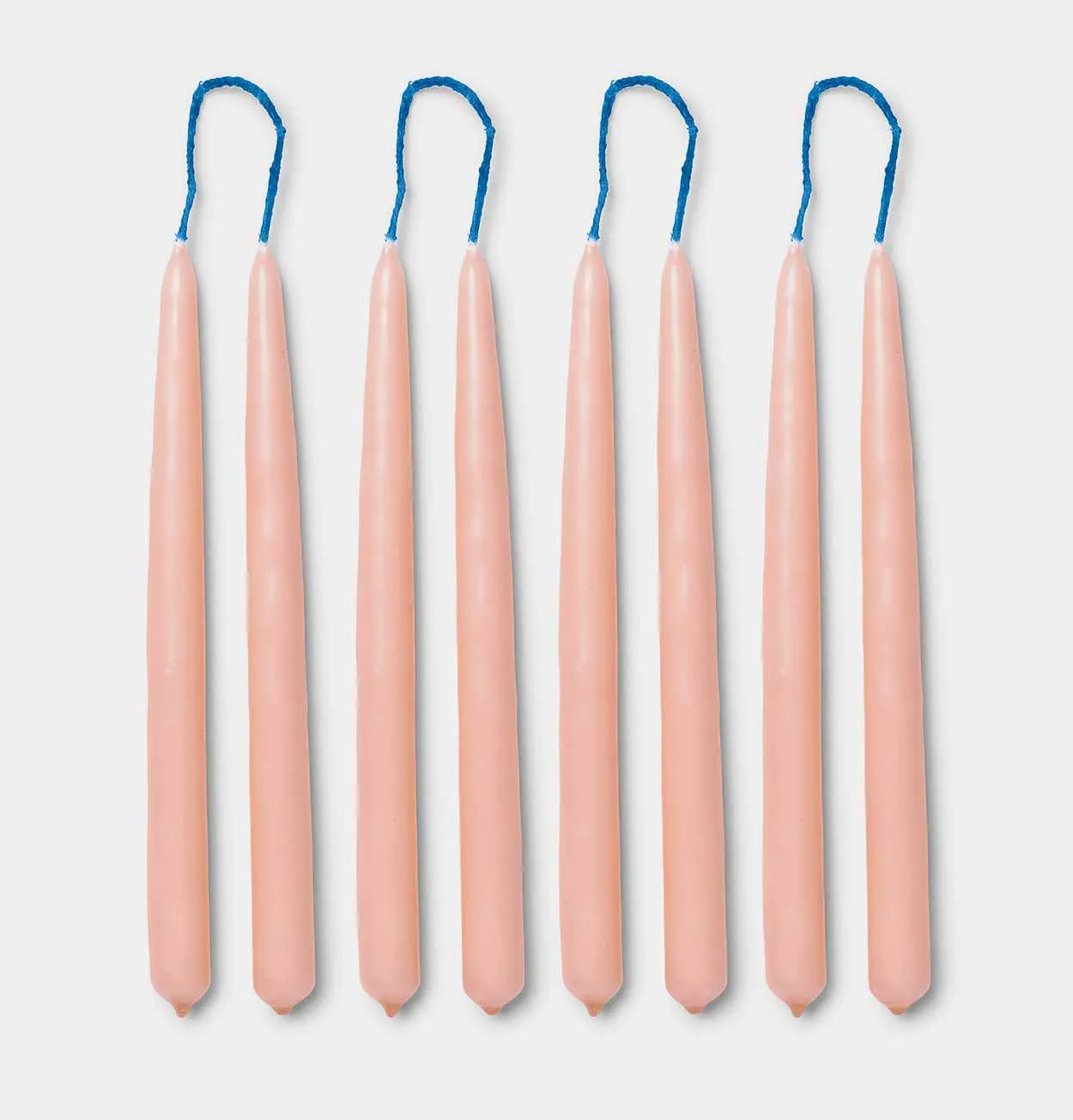 ferm LIVING Dipped Candles in Blush – Set of 8