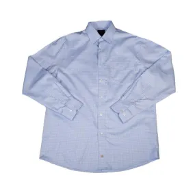 'FX Fusion' Men's Textured Check Button Down - Blue