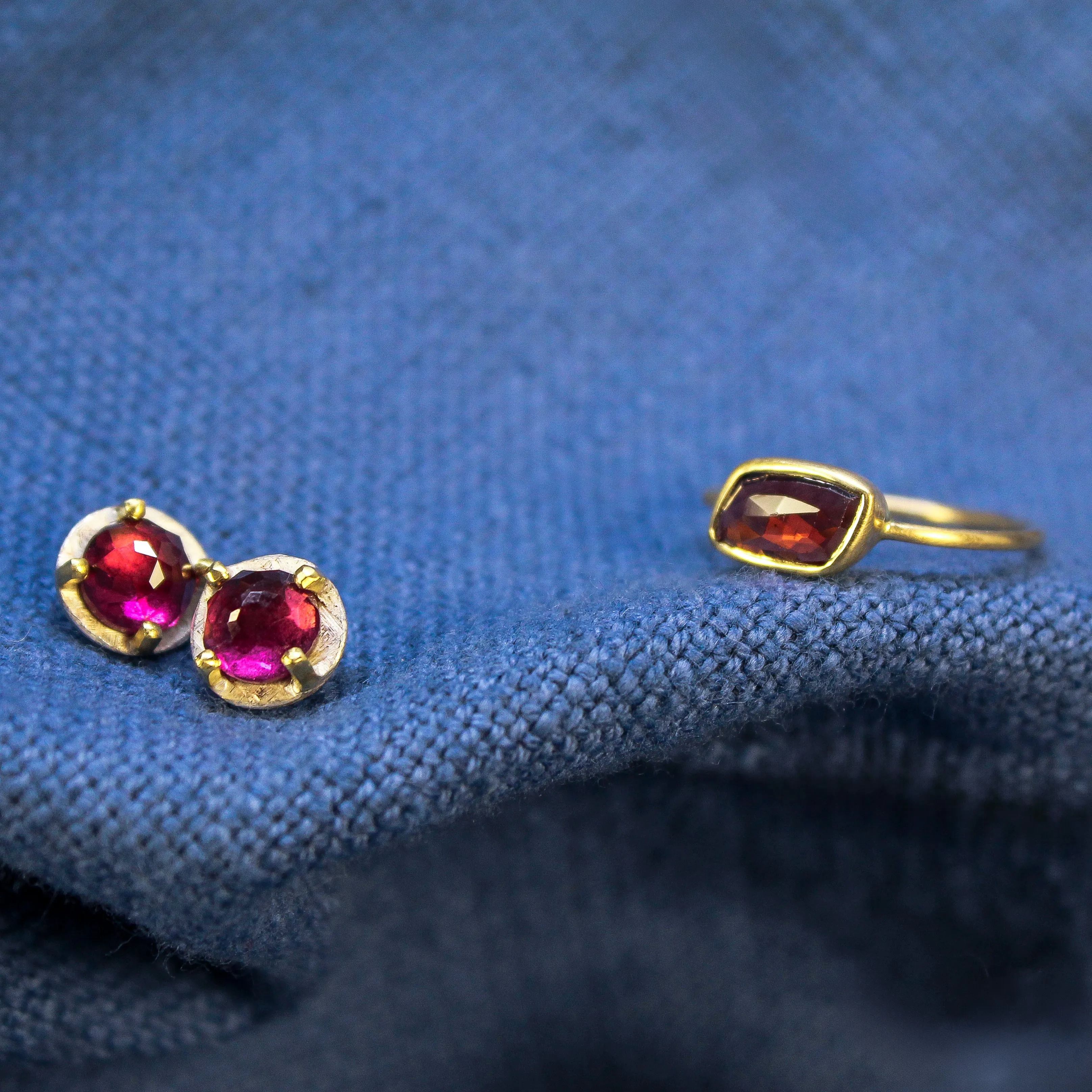 Garnet in 14k Gold by Margaret Solow