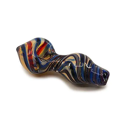 Glass Hand Pipe - Short Swirl