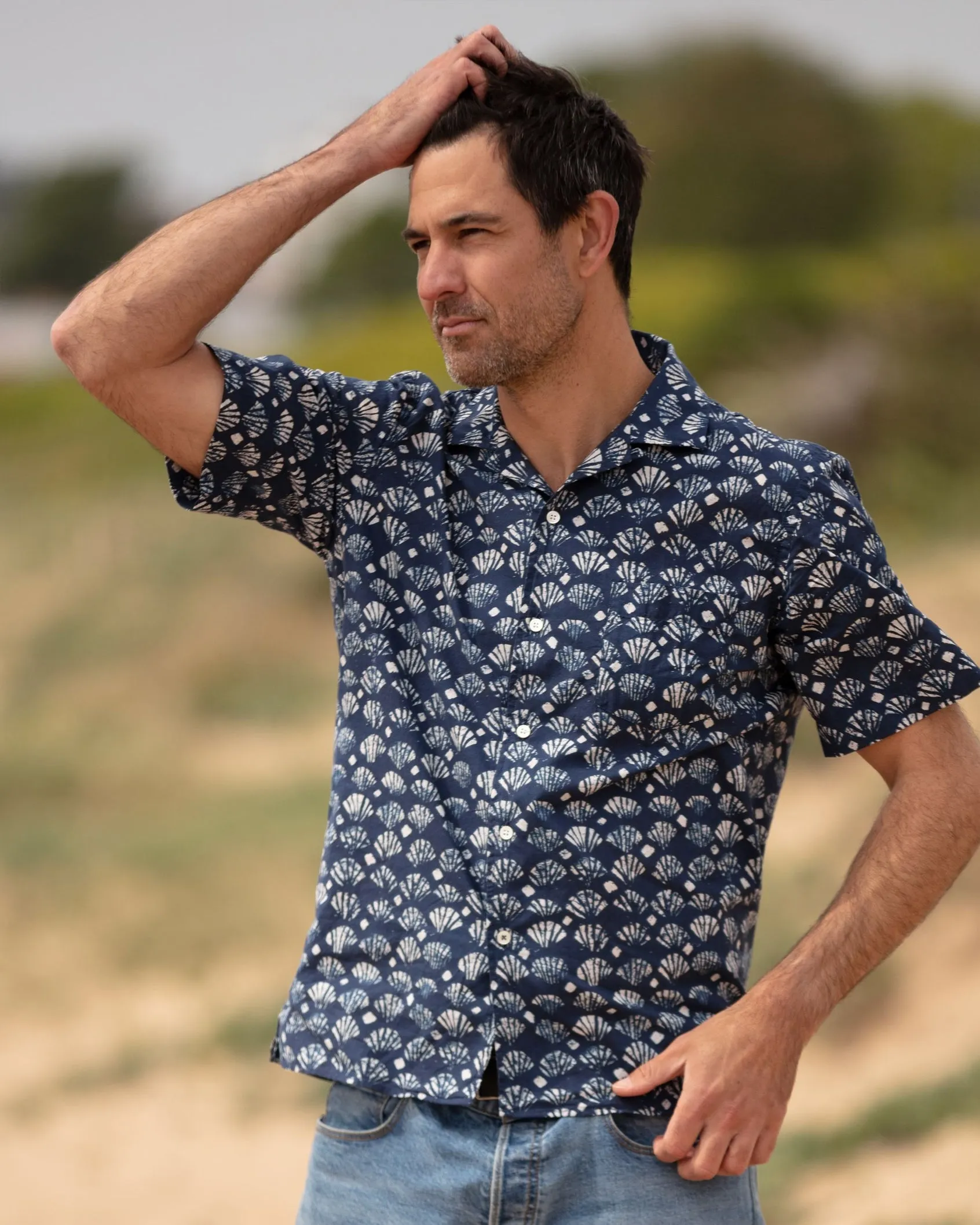 Hartford Storm Batik Print Short Sleeve shirt