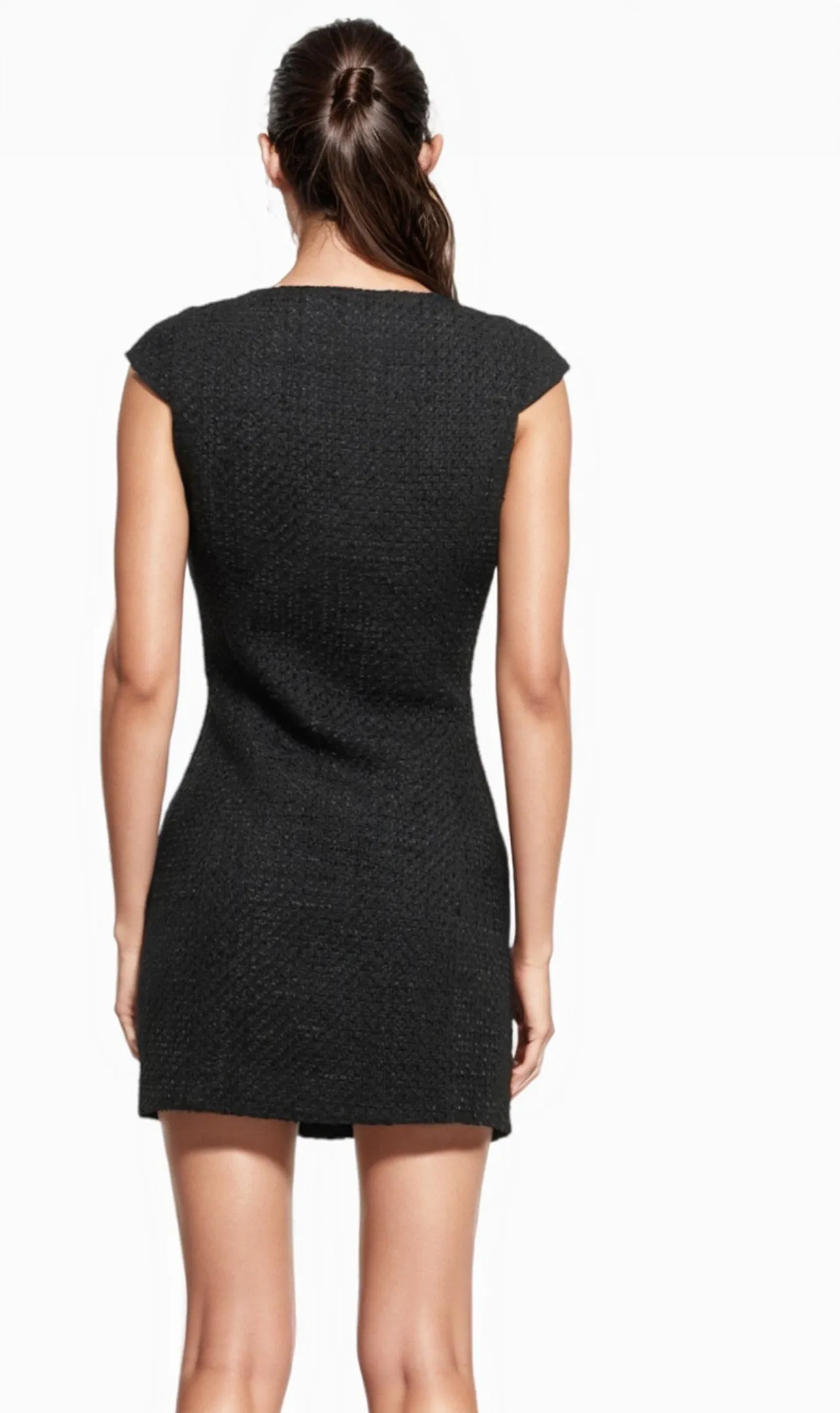 Heather Cap Sleeve Tweed Dress