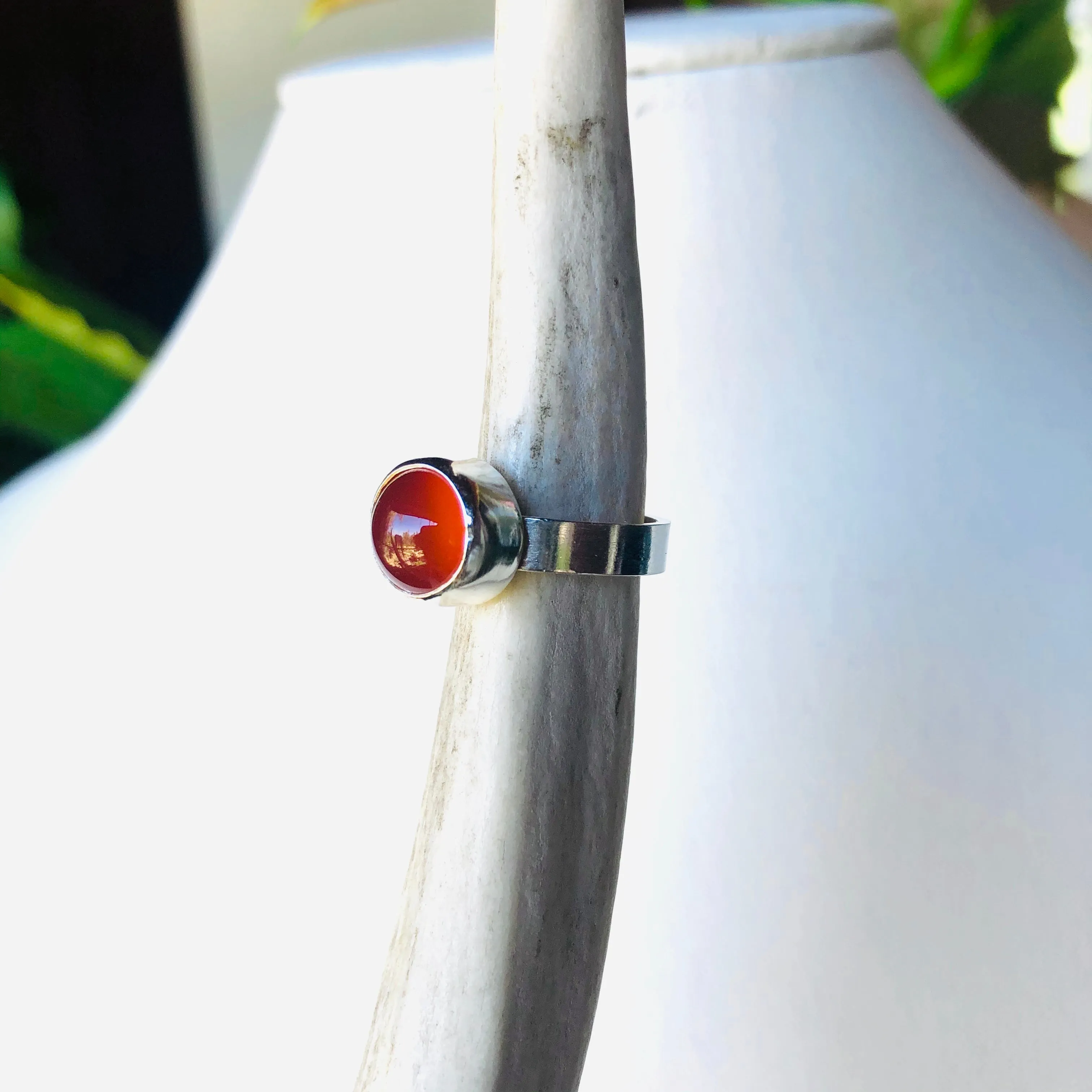 high dome carnelian ring