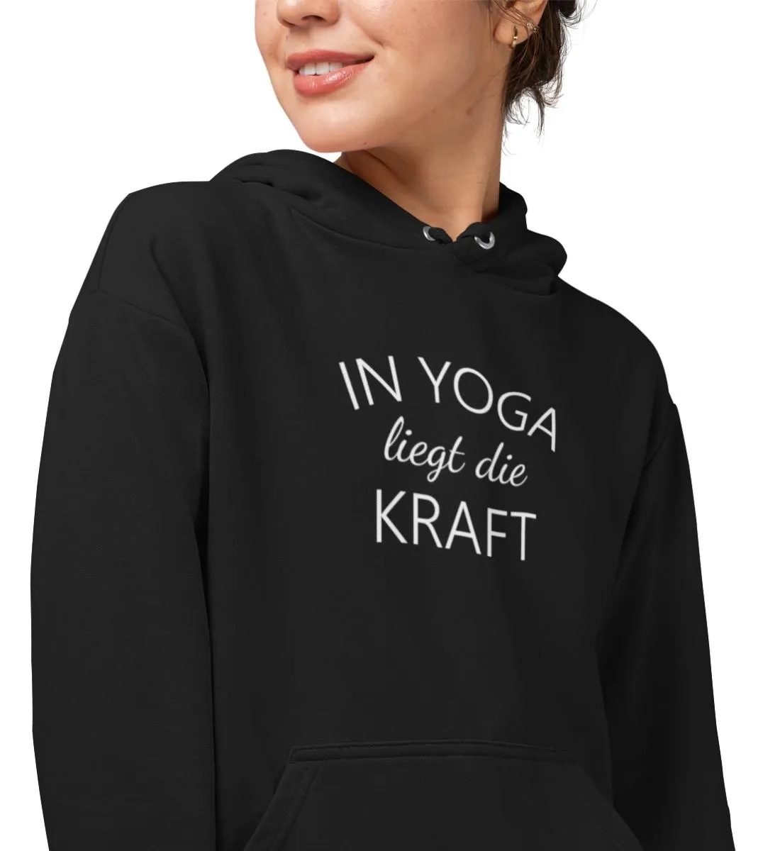 In Yoga liegt die Kraft Bio Hoodie Unisex