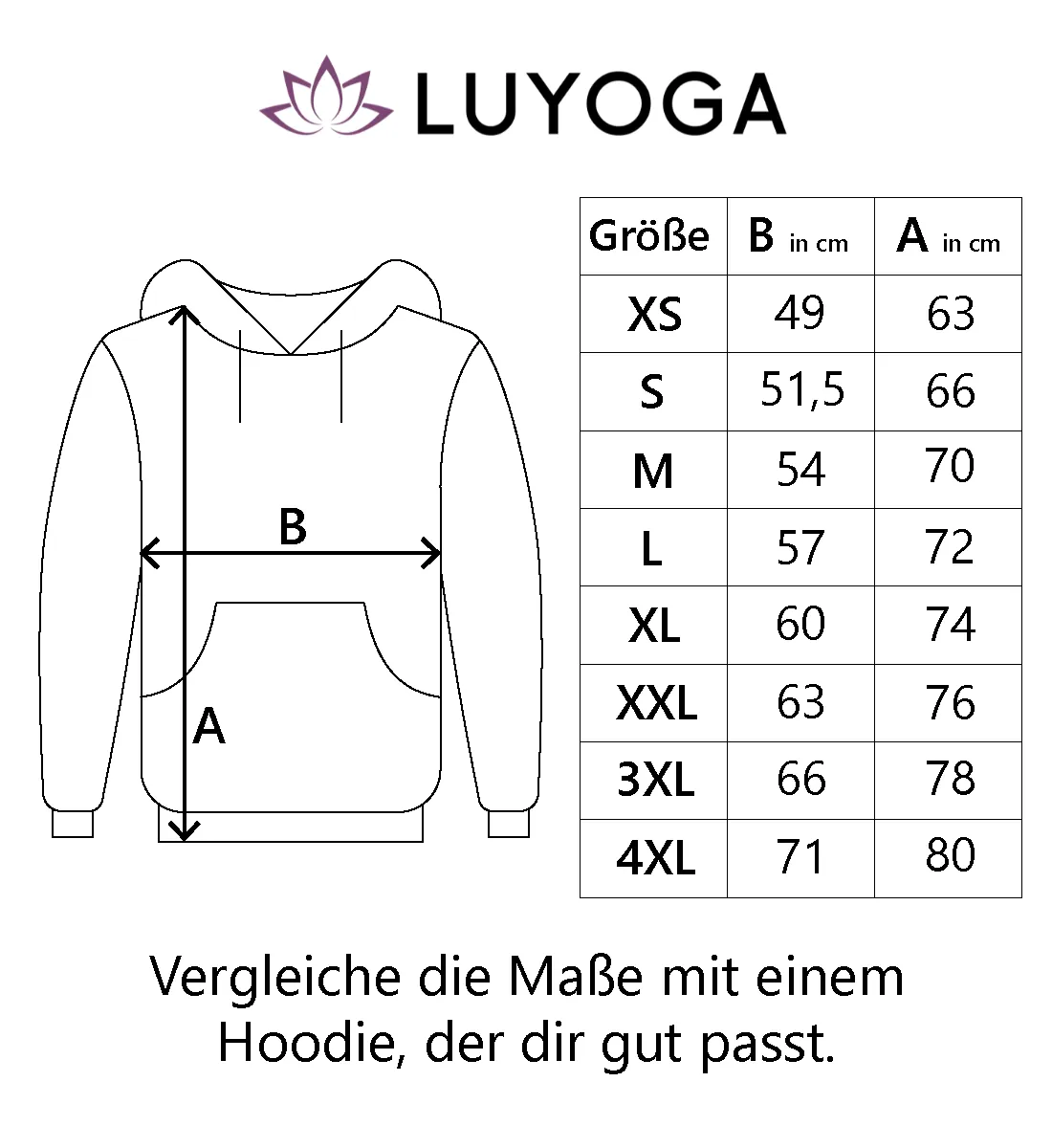 In Yoga liegt die Kraft Bio Hoodie Unisex