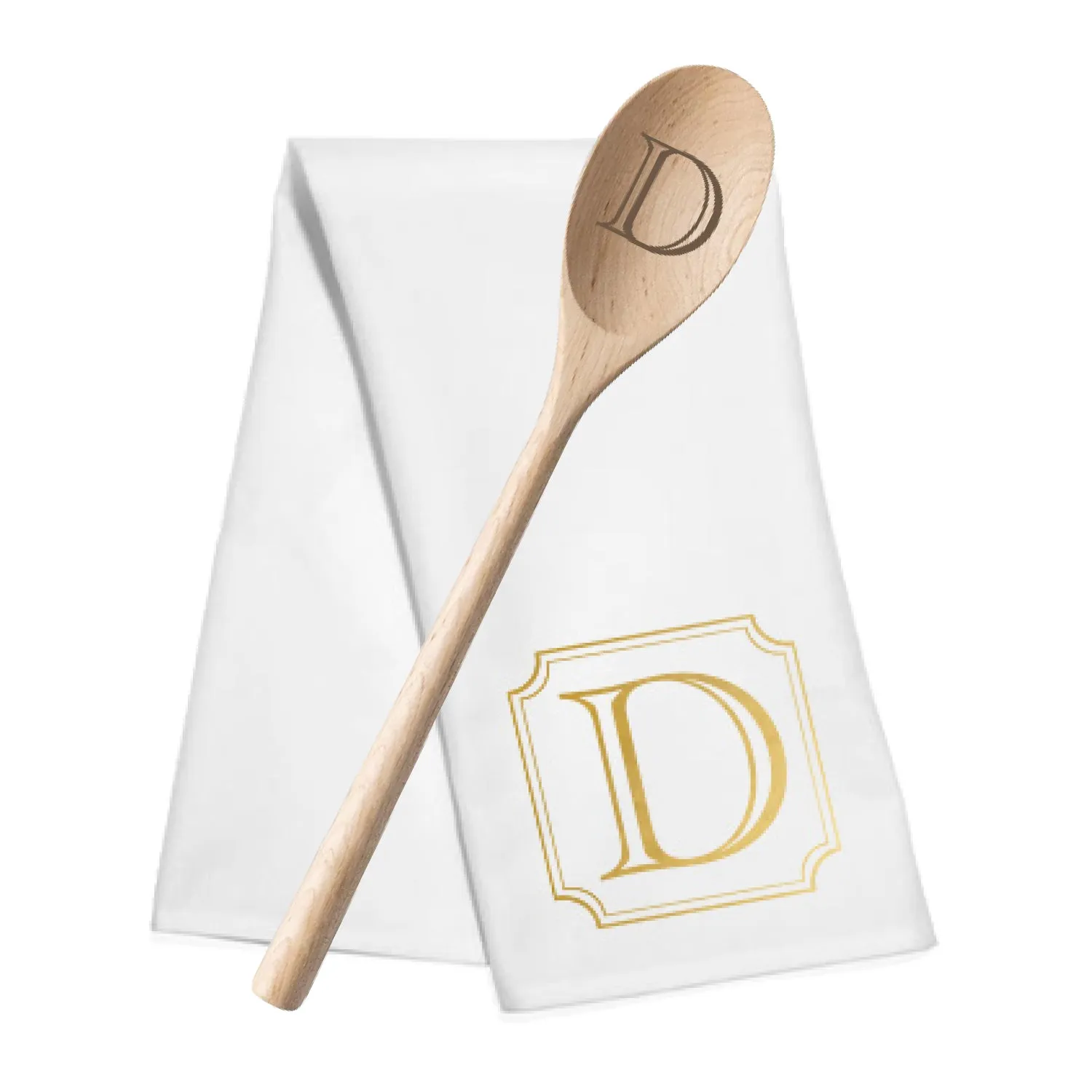 Initial Tea Towel & Spoon Set