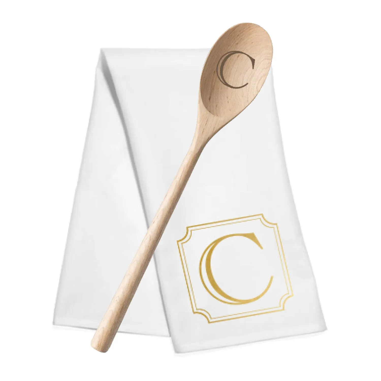 Initial Tea Towel & Spoon Set